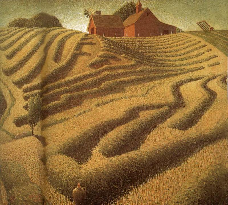 Grant Wood Make into Hay France oil painting art